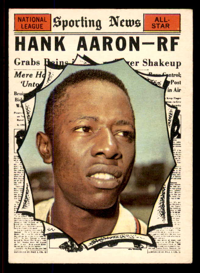 1961 Topps Baseball #577 Hank Aaron A.S. Braves EX 545728