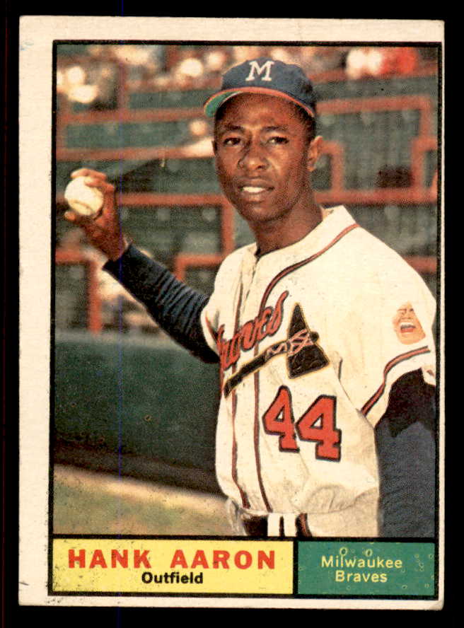 1961 Topps Baseball #415 Hank Aaron Braves VG-EX 545733