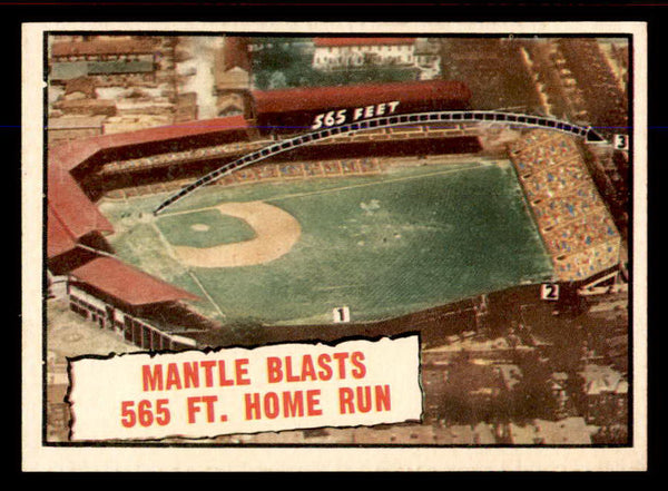1961 Topps Baseball #406 Mickey Mantle IA Yankees EX-MT 545735