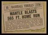 1961 Topps Baseball #406 Mickey Mantle IA Yankees EX-MT 545735