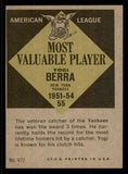 1961 Topps Baseball #472 Yogi Berra MVP Yankees EX-MT 545737