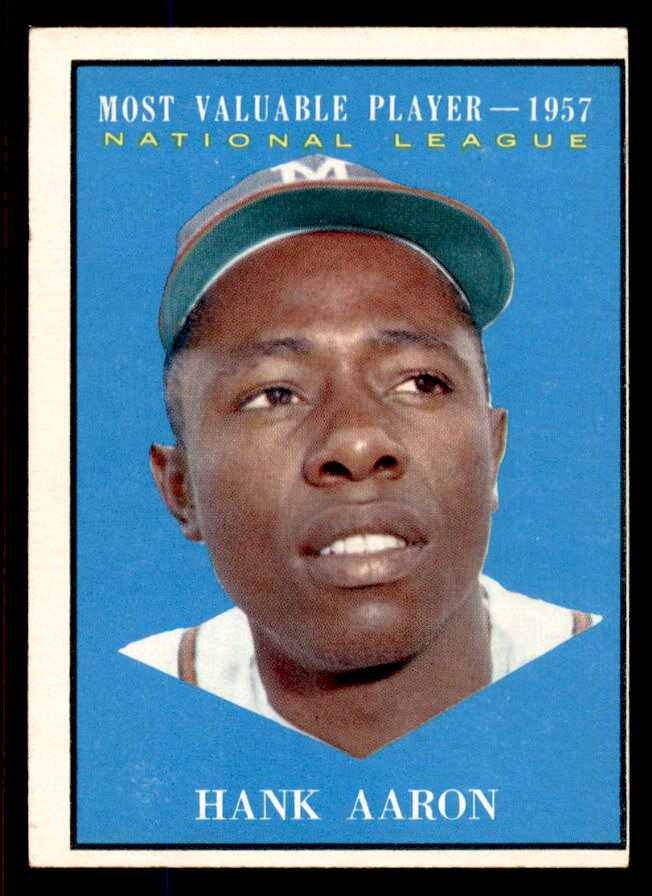 1961 Topps Baseball #484 Hank Aaron MVP Braves VG-EX 545738