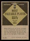1961 Topps Baseball #482 Willie Mays MVP Giants EX-MT 545739