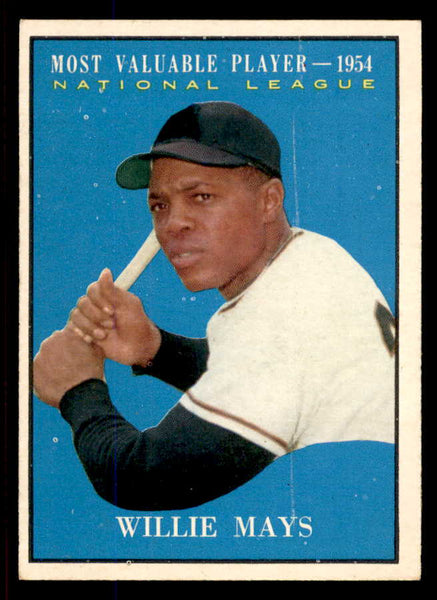 1961 Topps Baseball #482 Willie Mays MVP Giants EX+/EX-MT 545740