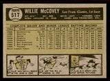 1961 Topps Baseball #517 Willie McCovey Giants EX-MT 545745