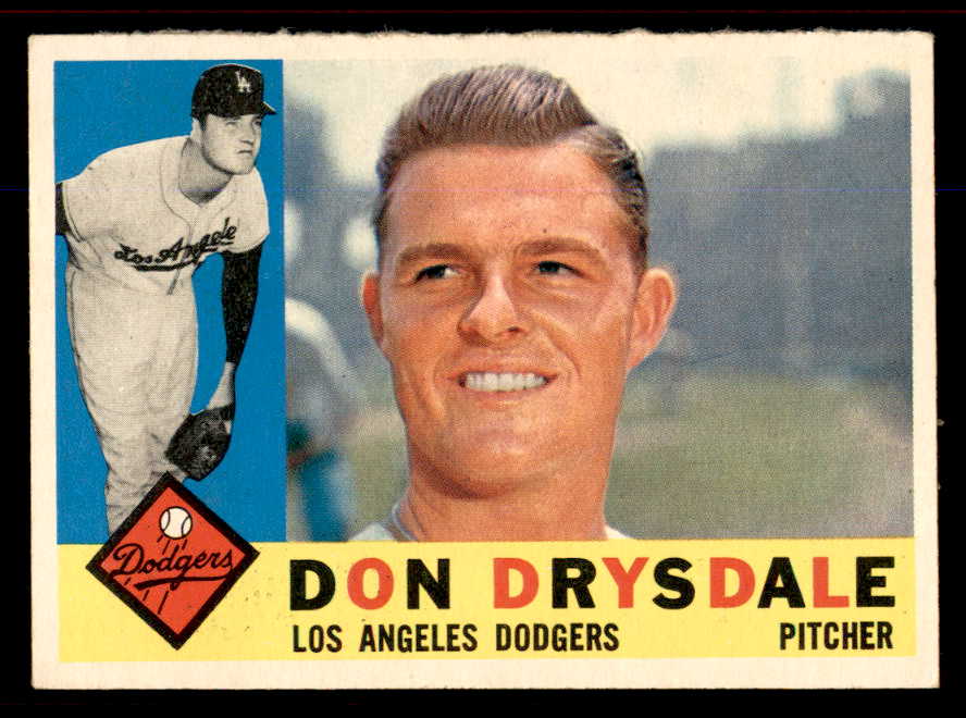 1960 Topps Baseball #475 Don Drysdale Dodgers EX-MT 545755
