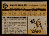 1960 Topps Baseball #493 Duke Snider Dodgers EX-MT 545757