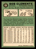 1967 Topps Baseball #400 Roberto Clemente Pirates EX-MT 545765