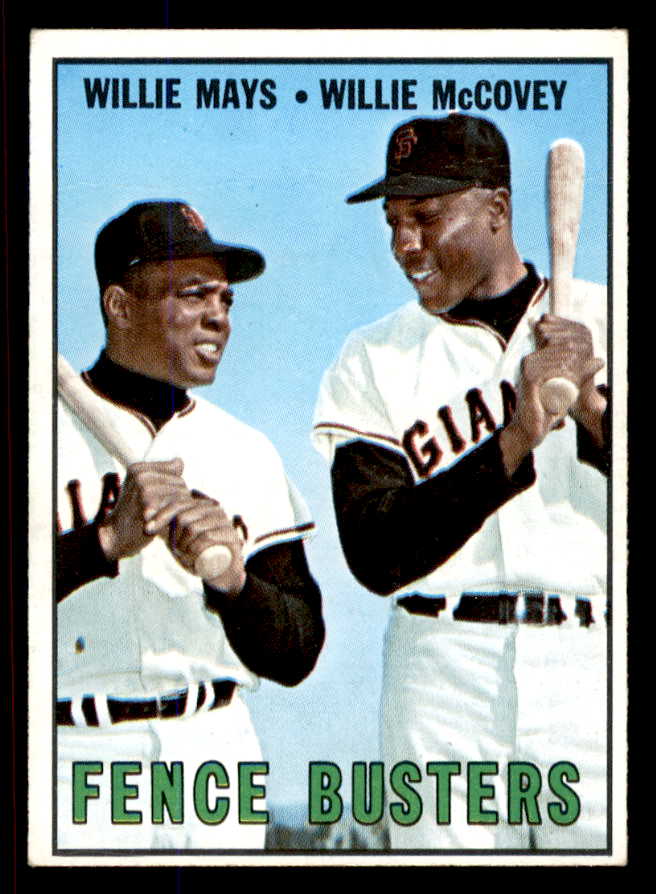 1967 Topps Baseball #423 Willie Mays Willie McCovey EX-MT 545802