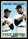 1967 Topps Baseball #423 Willie Mays Willie McCovey EX-MT 545802