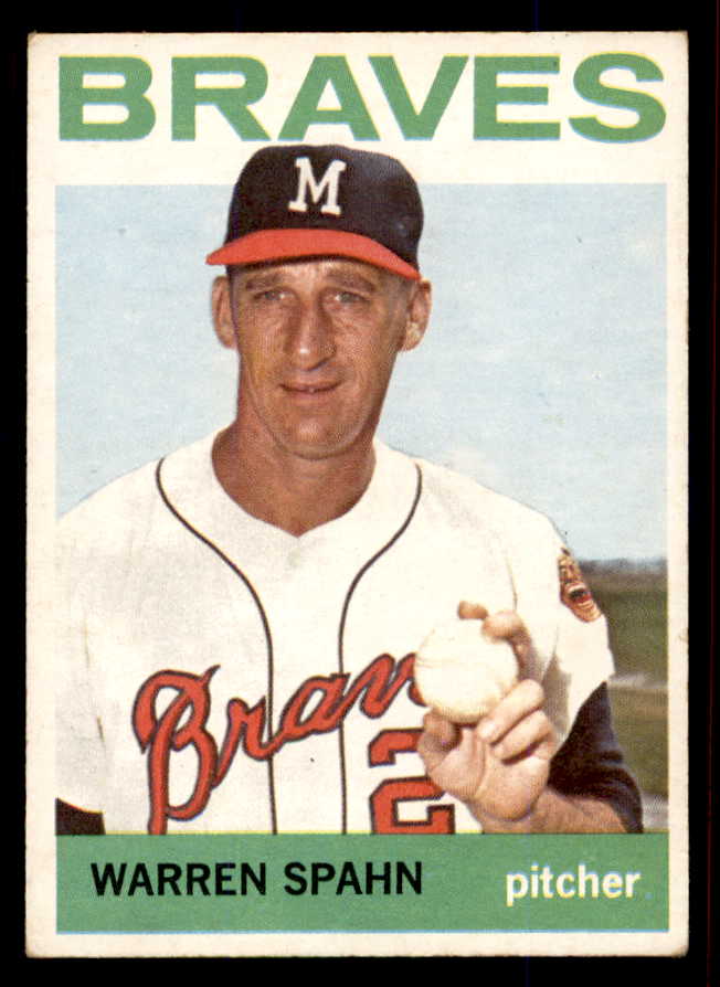 1964 Topps Baseball #400 Warren Spahn Braves EX 545814