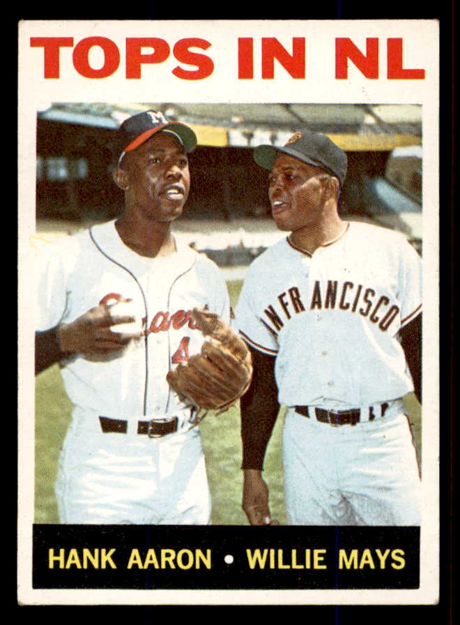 1964 Topps Baseball #423 Hank Aaron Willie Mays EX+/EX-MT 545824