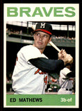1964 Topps Baseball #035 Eddie Mathews Braves EX-MT 545841
