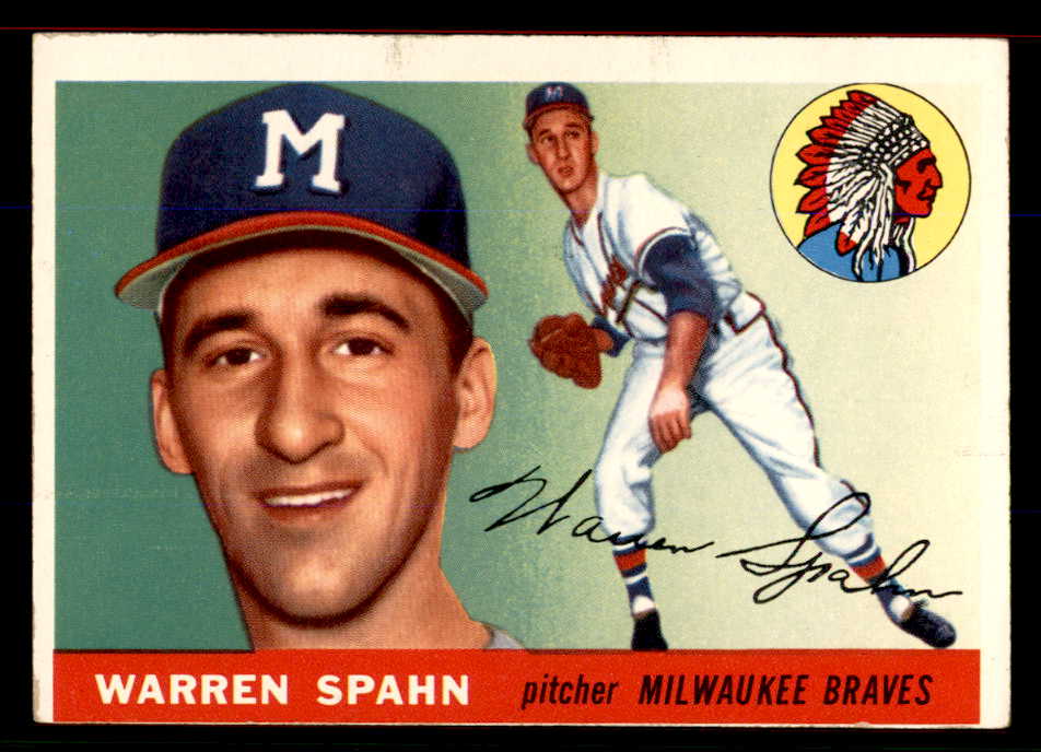 1955 Topps Baseball #031 Warren Spahn Braves VG-EX 545854