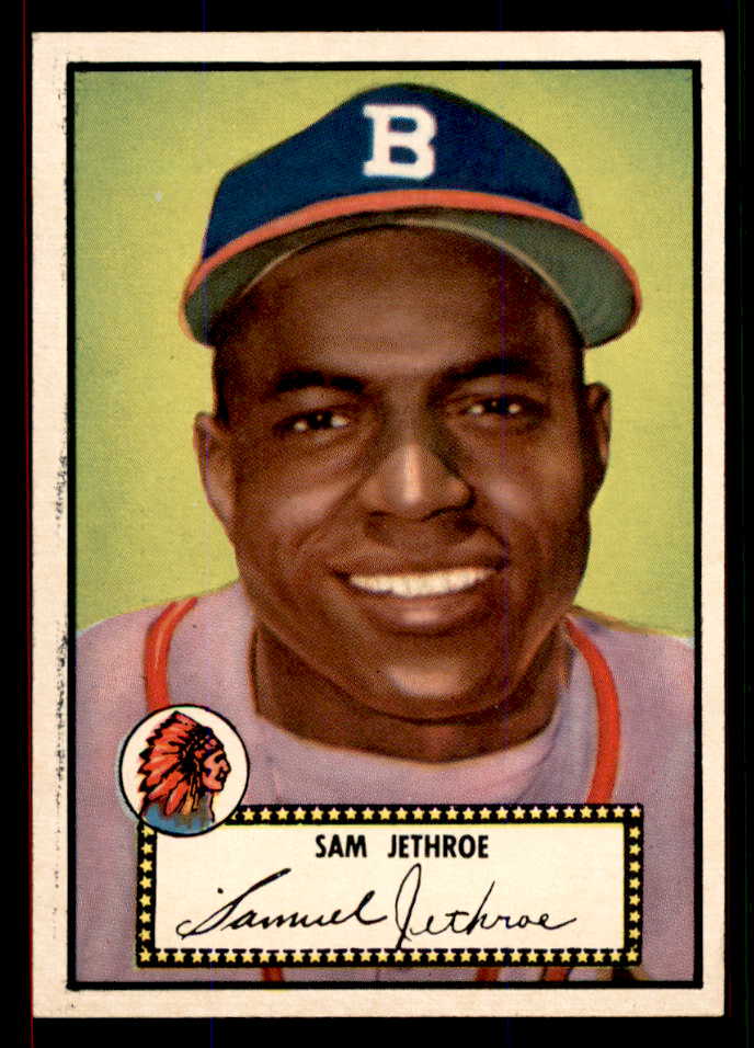 1952 Topps Baseball #027 Sam Jethroe Braves EX-MT Black 545867