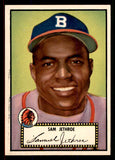 1952 Topps Baseball #027 Sam Jethroe Braves EX-MT Black 545867