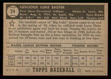 1952 Topps Baseball #024 Luke Easter Indians EX-MT Black 545868