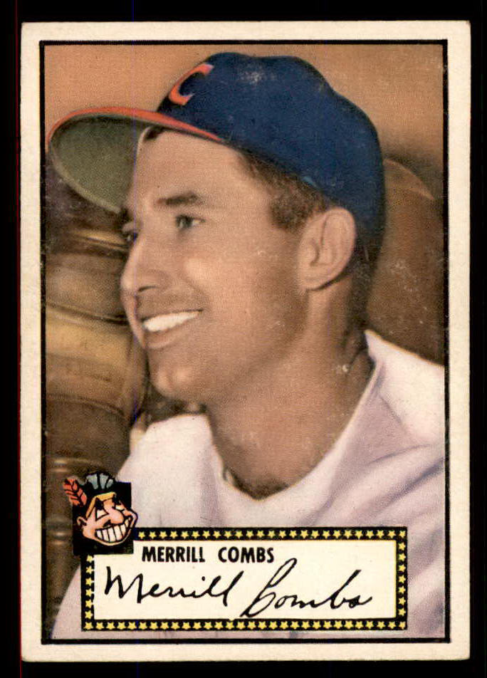 1952 Topps Baseball #018 Merrill Combs Indians EX Black 545878