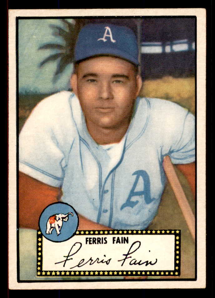 1952 Topps Baseball #021 Ferris Fain A's EX Black 545879