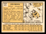 1963 Topps Baseball #472 Lou Brock Cubs VG-EX 545887