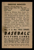 1952 Bowman Baseball #005 Minnie Minoso White Sox VG-EX 545893