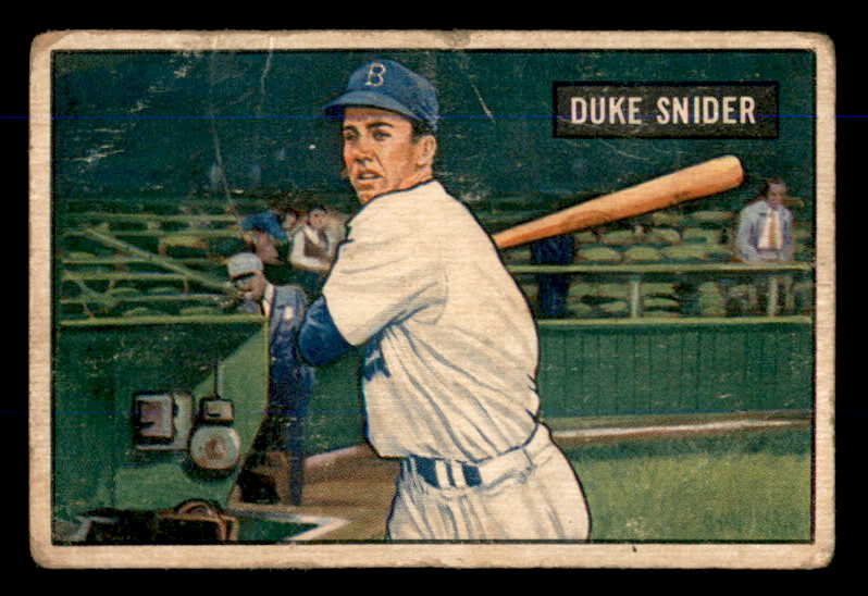 1951 Bowman Baseball #032 Duke Snider Dodgers Fair 545902