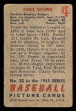 1951 Bowman Baseball #032 Duke Snider Dodgers Fair 545902