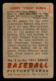 1951 Bowman Baseball #002 Yogi Berra Yankees PR-FR 545903