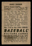 1952 Bowman Baseball #116 Duke Snider Dodgers VG 545924