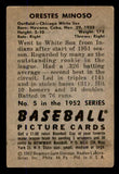 1952 Bowman Baseball #005 Minnie Minoso White Sox VG-EX 545926