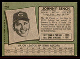 1971 Topps Baseball #250 Johnny Bench Reds EX 545933