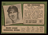 1971 Topps Baseball #183 Gil Hodges Mets EX-MT 545961
