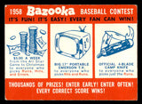 1958 Topps Baseball Contest Card GD-VG 545979