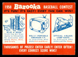 1958 Topps Baseball Contest Card EX+ 545980