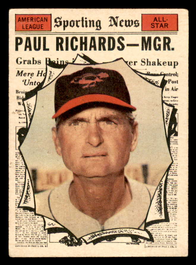 1961 Topps Baseball #566 Paul Richards A.S. Orioles VG-EX 545988