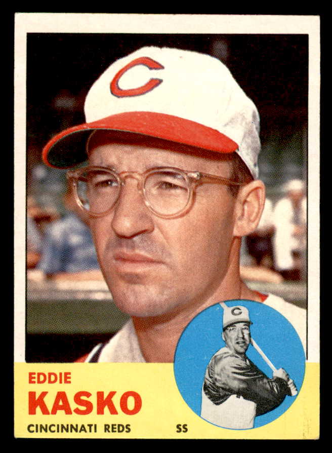 1963 Topps Baseball #498 Eddie Kasko Reds EX 545989
