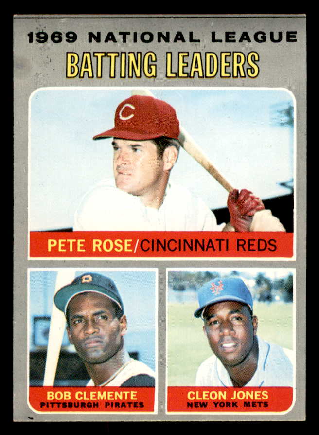 1970 Topps Baseball #061 N.L. Batting Leaders Clemente EX 545990