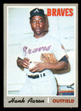 1970 Topps Baseball #500 Hank Aaron Braves VG-EX 546001