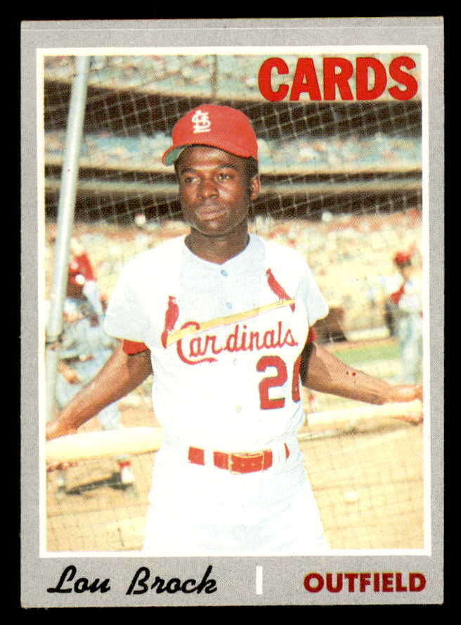 1970 Topps Baseball #330 Lou Brock Cardinals EX 546006