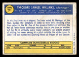 1970 Topps Baseball #211 Ted Williams Senators EX+/EX-MT 546010