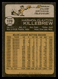 1973 Topps Baseball #170 Harmon Killebrew Twins EX 546049
