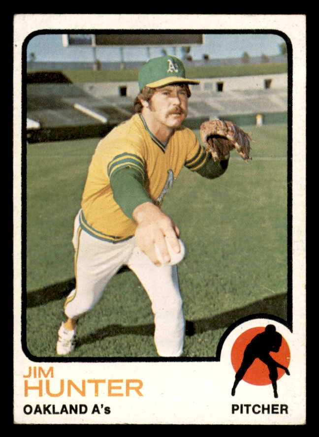 1973 Topps Baseball #235 Catfish Hunter A's EX 546052