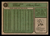 1974 Topps Baseball #001 Hank Aaron Braves VG-EX 546061