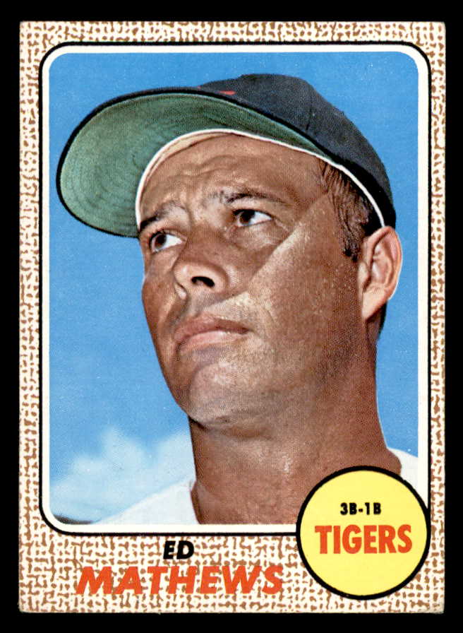 1968 Topps Baseball #058 Eddie Mathews Tigers EX 546096