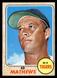 1968 Topps Baseball #058 Eddie Mathews Tigers EX-MT 546097