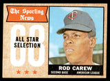 1968 Topps Baseball #363 Rod Carew A.S. Twins EX+/EX-MT 546112