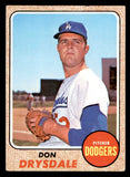1968 Topps Baseball #145 Don Drysdale Dodgers VG-EX 546119