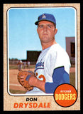 1968 Topps Baseball #145 Don Drysdale Dodgers NR-MT 546120