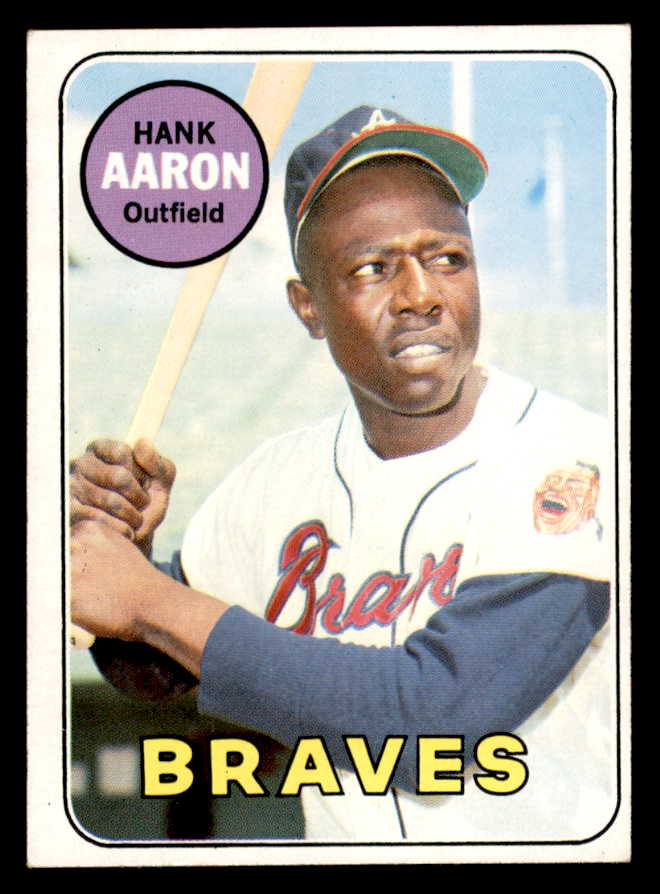 1969 Topps Baseball #100 Hank Aaron Braves EX+/EX-MT 546136