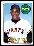 1969 Topps Baseball #190 Willie Mays Giants EX+/EX-MT 546161